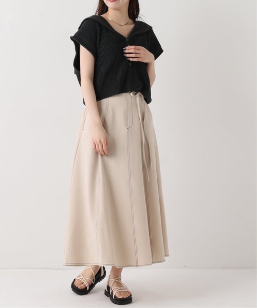 RAY CASSIN(レイカズン)の「配色ステッチパネルフレアスカート(スカート・レディース・ベージュ/カーキ/キナリ・FREE)」の15枚目の写真