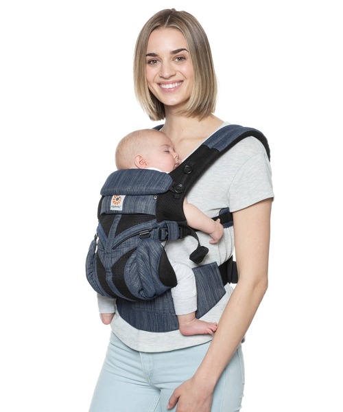 Ergobaby(エルゴベビー)の「エルゴベビー・ベビーキャリア OMNI(オムニ) 360 クールエア(抱っこ紐/ベルトカバー/スリング・キッズ・ダークグレー/インディゴブルー・フリー)」の7枚目の写真