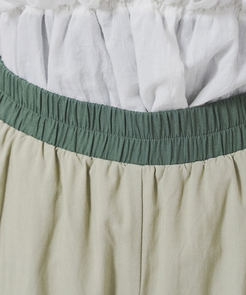 Chez toi(シェトワ)の「フロント切替裾スリットワイドパンツ(その他パンツ・レディース・ベージュ/グレー/グリーン・FREE)」の19枚目の写真