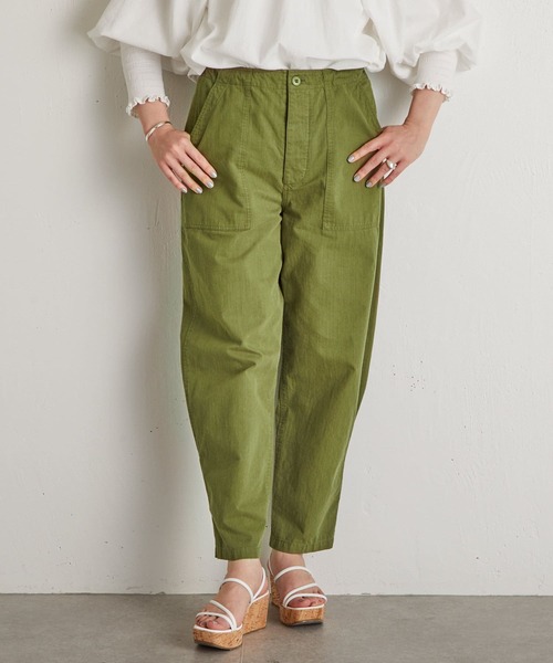 BEARDSLEY(ビアズリー)の「ルーズベイカーパンツ(その他パンツ・レディース・カーキ/ホワイト・FREE)」の5枚目の写真