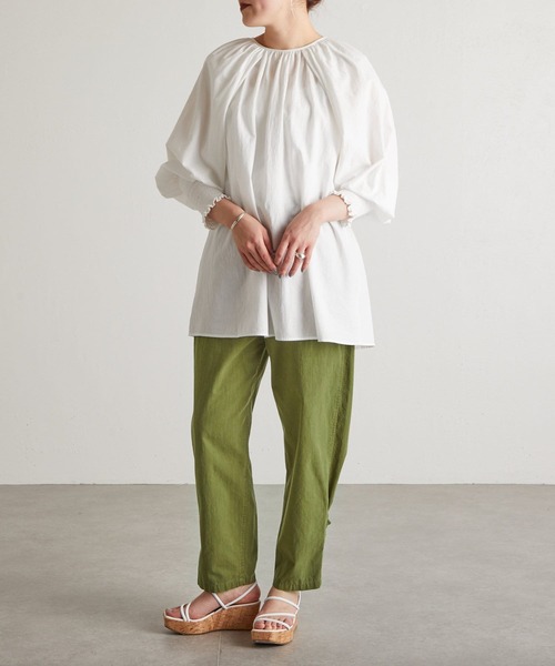 BEARDSLEY(ビアズリー)の「ルーズベイカーパンツ(その他パンツ・レディース・カーキ/ホワイト・FREE)」の11枚目の写真