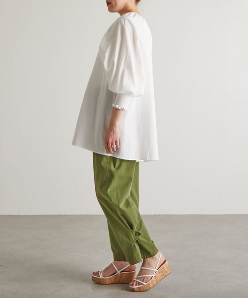 BEARDSLEY(ビアズリー)の「ルーズベイカーパンツ(その他パンツ・レディース・カーキ/ホワイト・FREE)」の6枚目の写真