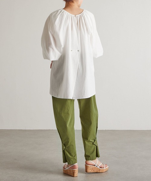 BEARDSLEY(ビアズリー)の「ルーズベイカーパンツ(その他パンツ・レディース・カーキ/ホワイト・FREE)」の10枚目の写真