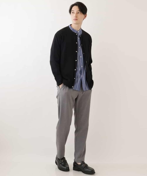 a.v.v（アーヴェヴェ）の「【洗濯機で洗える】なめらかダンボールクルーネックカーディガン（カーディガン/ボレロ・メンズ・ブラック/ミント・46/48/50/44）」の10枚目の写真