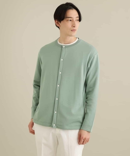 a.v.v（アーヴェヴェ）の「【洗濯機で洗える】なめらかダンボールクルーネックカーディガン（カーディガン/ボレロ・メンズ・ブラック/ミント・46/48/50/44）」の17枚目の写真