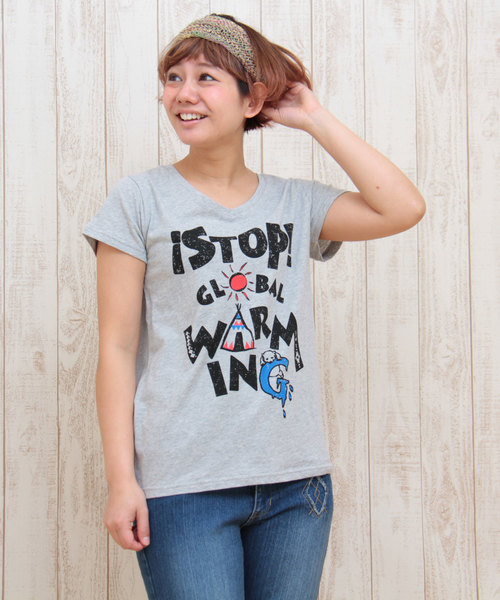 チチカカ(チチカカ)の「ビーバーカヌー・メッセージ Tシャツ(Tシャツ/カットソー・レディース・ホワイト/グリーン/グレー/ネイビー・MEDIUM/LARGE)」の3枚目の写真