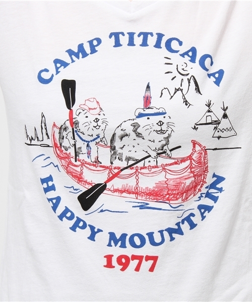 チチカカ(チチカカ)の「ビーバーカヌー・メッセージ Tシャツ(Tシャツ/カットソー・レディース・ホワイト/グリーン/グレー/ネイビー・MEDIUM/LARGE)」の10枚目の写真