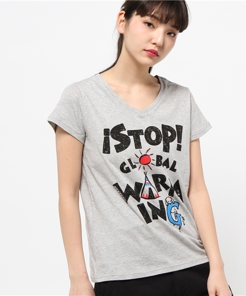 チチカカ(チチカカ)の「ビーバーカヌー・メッセージ Tシャツ(Tシャツ/カットソー・レディース・ホワイト/グリーン/グレー/ネイビー・MEDIUM/LARGE)」の14枚目の写真