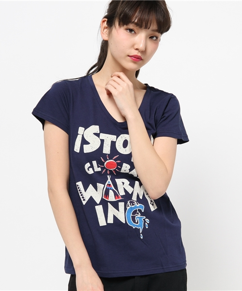チチカカ(チチカカ)の「ビーバーカヌー・メッセージ Tシャツ(Tシャツ/カットソー・レディース・ホワイト/グリーン/グレー/ネイビー・MEDIUM/LARGE)」の16枚目の写真