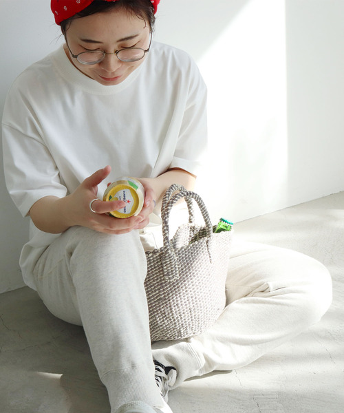 PAR ICI（パーリッシィ）の「オーガニックコットンサイザル ミニカゴBAG（トートバッグ・レディース・グレー/イエロー/グリーン・FREE）」の6枚目の写真