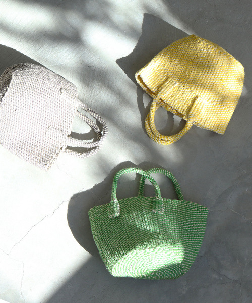 PAR ICI（パーリッシィ）の「オーガニックコットンサイザル ミニカゴBAG（トートバッグ・レディース・グレー/イエロー/グリーン・FREE）」の10枚目の写真