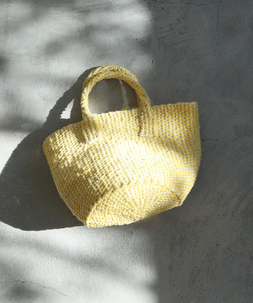 PAR ICI（パーリッシィ）の「オーガニックコットンサイザル ミニカゴBAG（トートバッグ・レディース・グレー/イエロー/グリーン・FREE）」の14枚目の写真