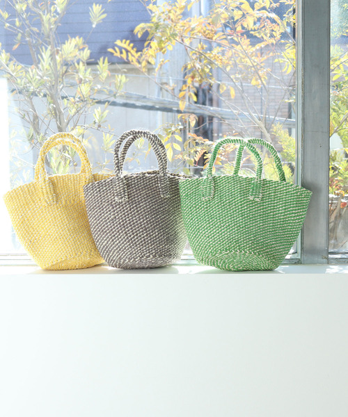 PAR ICI（パーリッシィ）の「オーガニックコットンサイザル ミニカゴBAG（トートバッグ・レディース・グレー/イエロー/グリーン・FREE）」の4枚目の写真