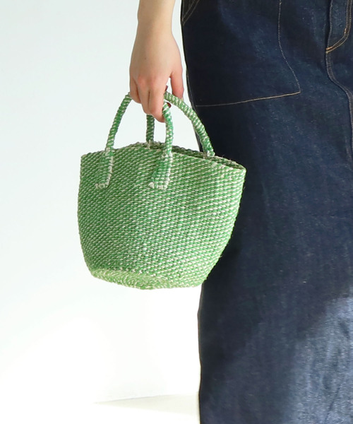 PAR ICI（パーリッシィ）の「オーガニックコットンサイザル ミニカゴBAG（トートバッグ・レディース・グレー/イエロー/グリーン・FREE）」の9枚目の写真