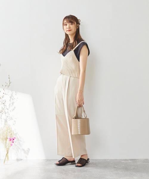 menue(メヌエ)の「スクエアトゥ クリアヒール チュール サンダル(サンダル・レディース・ダークブラウン/グレイッシュベージュ/ブラック/アイボリー/ブルー・LL/M/XS/S/L/3L)」の22枚目の写真
