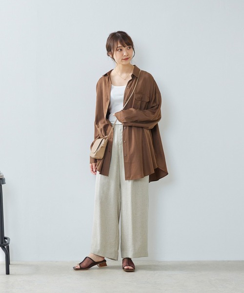 menue(メヌエ)の「スクエアトゥ クリアヒール チュール サンダル(サンダル・レディース・ダークブラウン/グレイッシュベージュ/ブラック/アイボリー/ブルー・LL/M/XS/S/L/3L)」の12枚目の写真