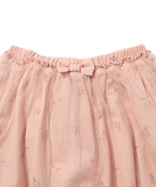 SHOO・LA・RUE（シューラルー）の「◆【90-130cm】チューリップ柄チュール重ねスカート（スカート・キッズ・アイボリー/ベビーピンク・13/12/10/11/09）」の7枚目の写真