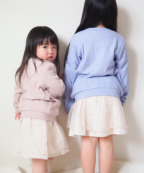 SHOO・LA・RUE（シューラルー）の「◆【90-130cm】チューリップ柄チュール重ねスカート（スカート・キッズ・アイボリー/ベビーピンク・13/12/10/11/09）」の10枚目の写真