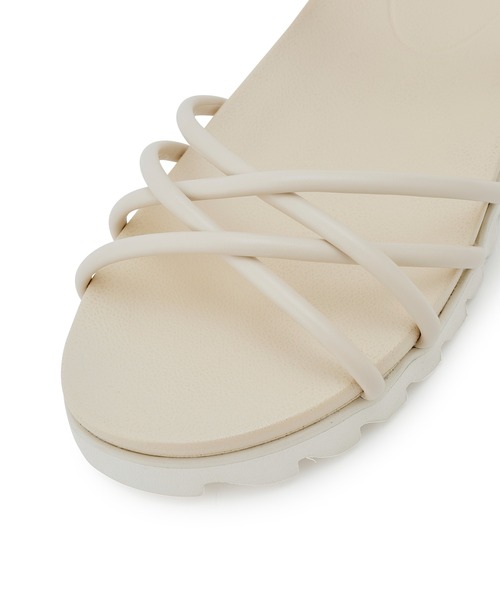 ROPE' PICNIC（ロペピクニック）の「クロスストリングスライド＆バックスリングサンダル（サンダル・レディース・ブラック/ブルー/ベージュ系その他/キナリ・M/L）」の6枚目の写真