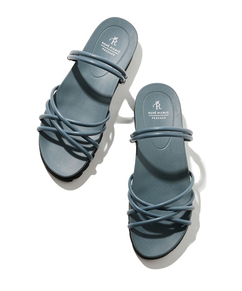 ROPE' PICNIC（ロペピクニック）の「クロスストリングスライド＆バックスリングサンダル（サンダル・レディース・ブラック/ブルー/ベージュ系その他/キナリ・M/L）」の12枚目の写真