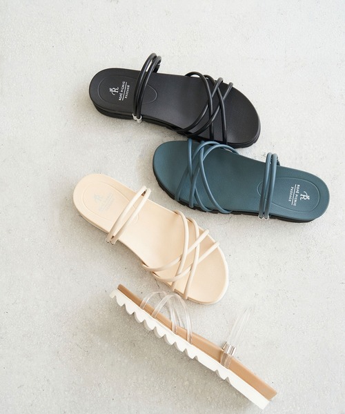 ROPE' PICNIC（ロペピクニック）の「クロスストリングスライド＆バックスリングサンダル（サンダル・レディース・ブラック/ブルー/ベージュ系その他/キナリ・M/L）」の13枚目の写真