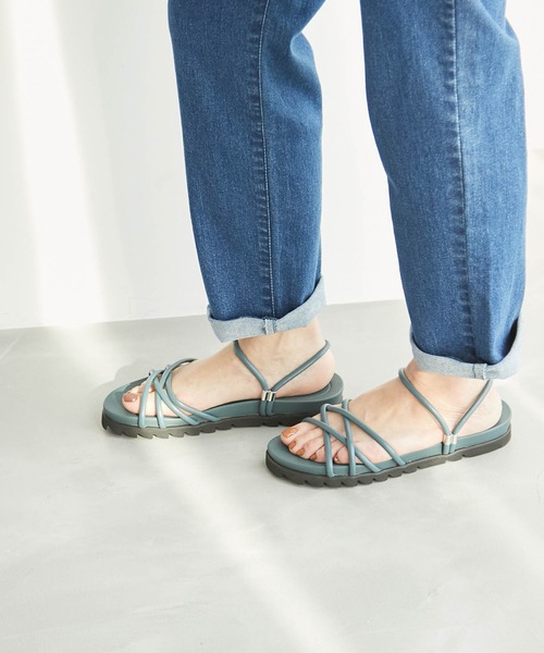 ROPE' PICNIC（ロペピクニック）の「クロスストリングスライド＆バックスリングサンダル（サンダル・レディース・ブラック/ブルー/ベージュ系その他/キナリ・M/L）」の14枚目の写真