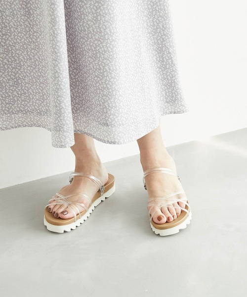 ROPE' PICNIC（ロペピクニック）の「クロスストリングスライド＆バックスリングサンダル（サンダル・レディース・ブラック/ブルー/ベージュ系その他/キナリ・M/L）」の17枚目の写真