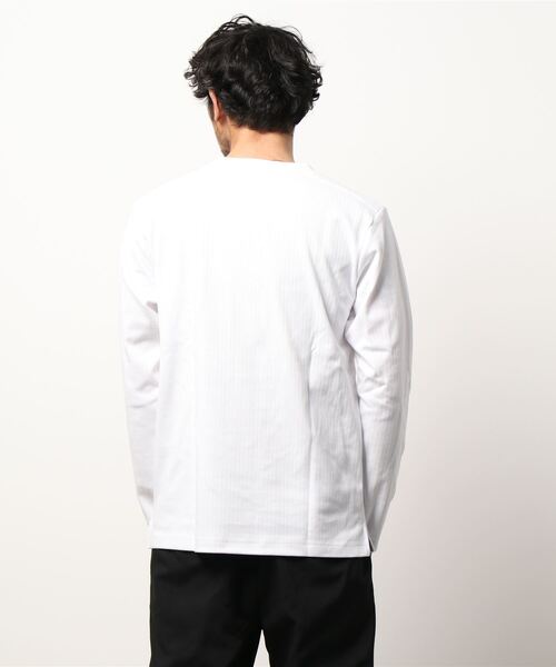 renoma（レノマ）の「＊レノマ オム/renoma HOMME ファスナー使い クルーネック長袖Tシャツ（Tシャツ/カットソー・メンズ・ホワイト/ブラック・MEDIUM/LARGE/X-LARGE/S）」の4枚目の写真