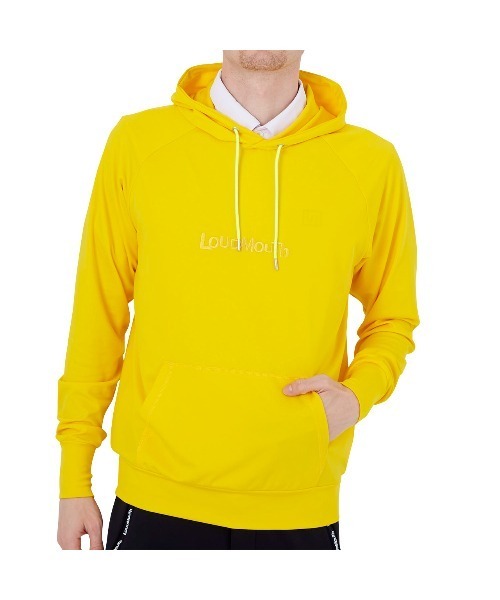 Loudmouth(ラウドマウス)の「LOUDMOUTH/ラウドマウス ゴルフウェア 無地 吸汗速乾 UVカット スムース プルオーバー パーカー フーディー(パーカー・メンズ・ホワイト/ブラック/ネイビー/イエロー・LL/M/L/XL/XXL)」の4枚目の写真