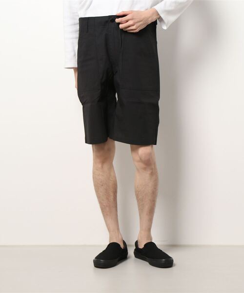 HOUSTON（ヒューストン）の「【HOUSTON】RIPSTOP FATIGUE SHORTS（カーゴパンツ・メンズ・ブラック/カーキ/オリーブドラブ/ウッドランド・SMALL/MEDIUM/X-LARGE/LARGE）」の2枚目の写真