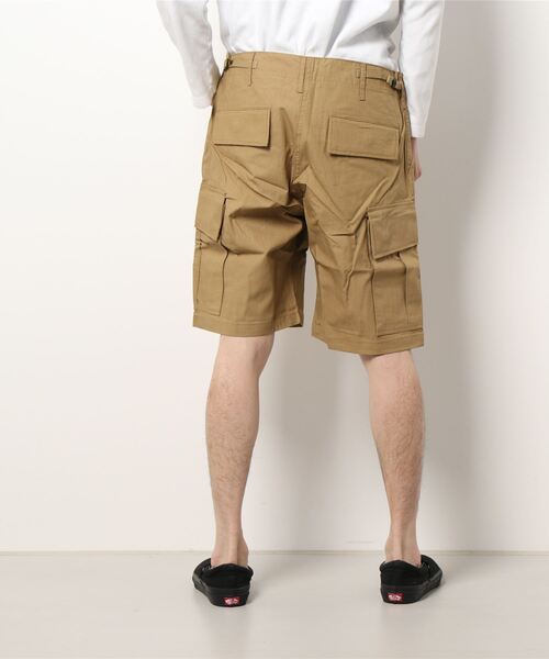 HOUSTON（ヒューストン）の「【HOUSTON】RIPSTOP FATIGUE SHORTS（カーゴパンツ・メンズ・ブラック/カーキ/オリーブドラブ/ウッドランド・SMALL/MEDIUM/X-LARGE/LARGE）」の6枚目の写真