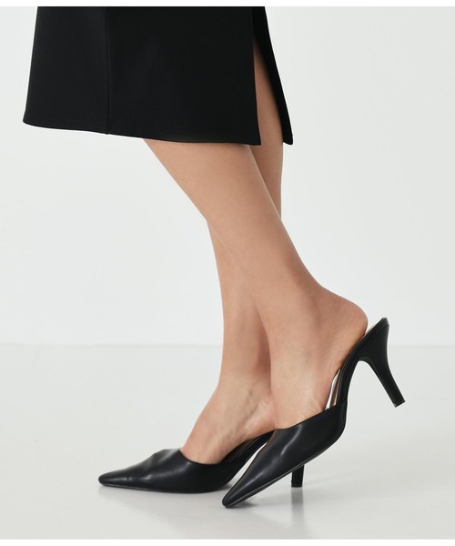 ANAP（アナップ）の「5色展開ポインテッドトゥミュール（パンプス・レディース・ホワイト/ブラック/ベージュ/ブルー/グリーン・LL/S/M/L）」の2枚目の写真