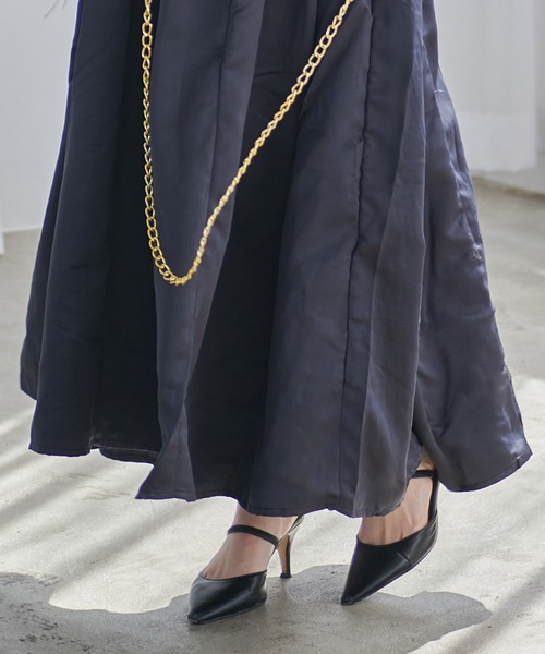 Dita(ディータ)の「ティアードサテンキャミソールワンピース(ワンピース・レディース・ネイビー/プラム・M/L)」の8枚目の写真