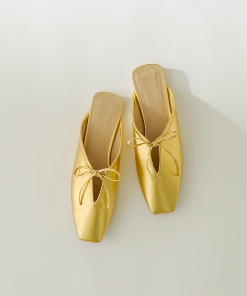 mystic（ミスティック）の「[otonamystic]リボンスリッポン（サンダル・レディース・ネイビー/ゴールド・38/36/37）」の3枚目の写真