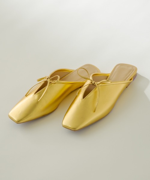 mystic（ミスティック）の「[otonamystic]リボンスリッポン（サンダル・レディース・ネイビー/ゴールド・38/36/37）」の4枚目の写真