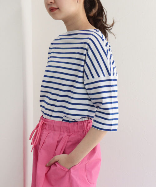 ORCIVAL（オーシバル）の「【ORCIVAL/オーシバル】ドロップショルダー バスクシャツ（Tシャツ/カットソー・レディース・イエロー系その他3/ベージュ系その他3/ホワイト系その他4/ブルー系その他3・FREE）」の2枚目の写真