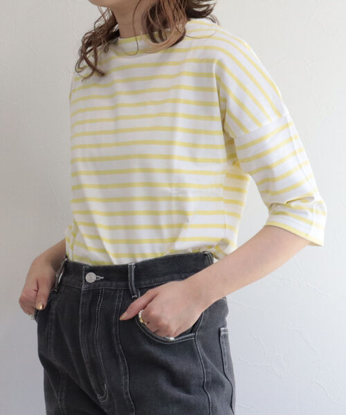 ORCIVAL（オーシバル）の「【ORCIVAL/オーシバル】ドロップショルダー バスクシャツ（Tシャツ/カットソー・レディース・イエロー系その他3/ベージュ系その他3/ホワイト系その他4/ブルー系その他3・FREE）」の12枚目の写真