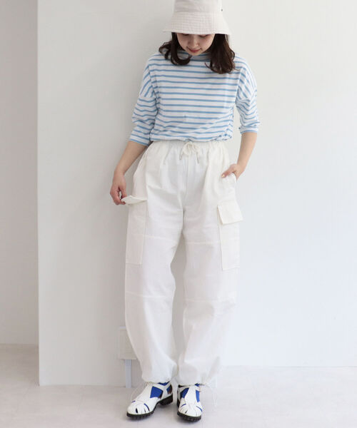 ORCIVAL（オーシバル）の「【ORCIVAL/オーシバル】ドロップショルダー バスクシャツ（Tシャツ/カットソー・レディース・イエロー系その他3/ベージュ系その他3/ホワイト系その他4/ブルー系その他3・FREE）」の15枚目の写真