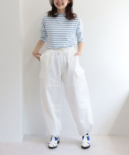 ORCIVAL（オーシバル）の「【ORCIVAL/オーシバル】ドロップショルダー バスクシャツ（Tシャツ/カットソー・レディース・イエロー系その他3/ベージュ系その他3/ホワイト系その他4/ブルー系その他3・FREE）」の16枚目の写真