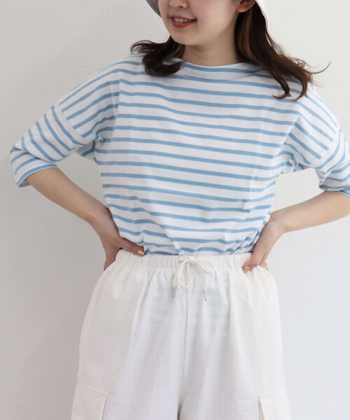 ORCIVAL（オーシバル）の「【ORCIVAL/オーシバル】ドロップショルダー バスクシャツ（Tシャツ/カットソー・レディース・イエロー系その他3/ベージュ系その他3/ホワイト系その他4/ブルー系その他3・FREE）」の19枚目の写真