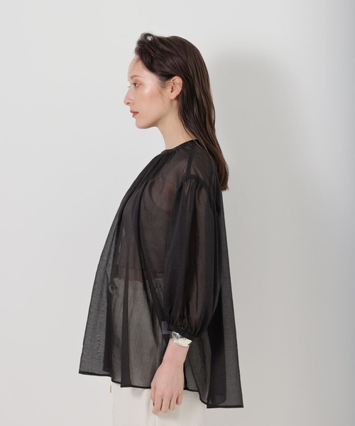 BABYLONE（バビロン）の「BABYLONE / シャイニーボイル2WAYブラウス（シャツ/ブラウス・レディース・ブラック/モカ/ライトベージュ・フリー）」の15枚目の写真