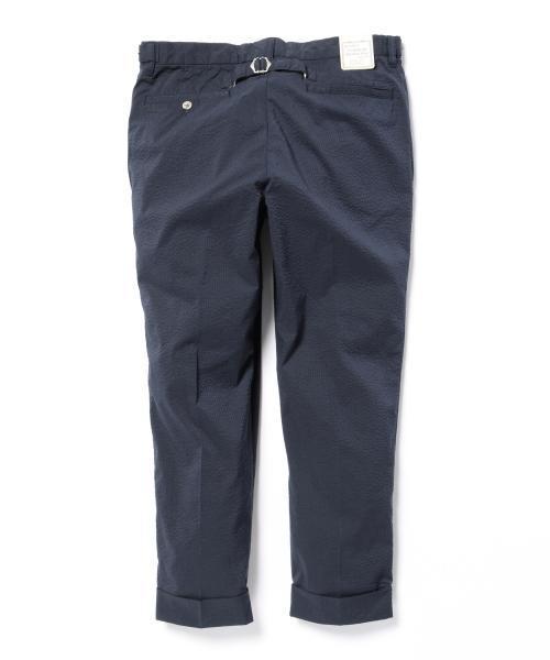 美品　BEAMS+　アイビートラウザーズ　スラックス　ネイビー　シアサッカー　L BEAMS+ パンツ BEAMS PLUS / COOLMAX（R）シアサッカー