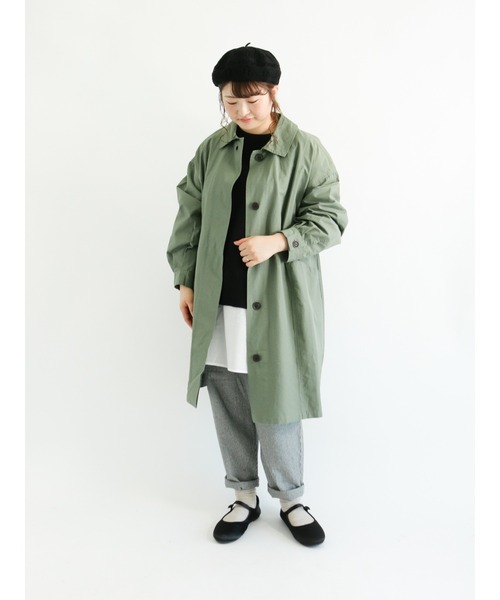 Samansa Mos2（サマンサ モスモス）の「ステンカラーコート（ステンカラーコート・レディース・カーキ/キナリ/ネイビー/ベージュ・ﾌﾘ-）」の17枚目の写真