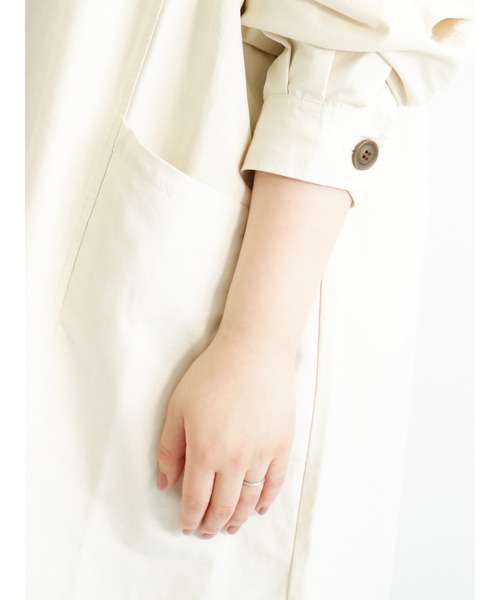 Samansa Mos2（サマンサ モスモス）の「ステンカラーコート（ステンカラーコート・レディース・カーキ/キナリ/ネイビー/ベージュ・ﾌﾘ-）」の16枚目の写真