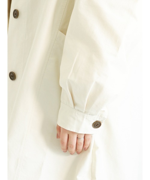 Samansa Mos2（サマンサ モスモス）の「ステンカラーコート（ステンカラーコート・レディース・カーキ/キナリ/ネイビー/ベージュ・ﾌﾘ-）」の13枚目の写真