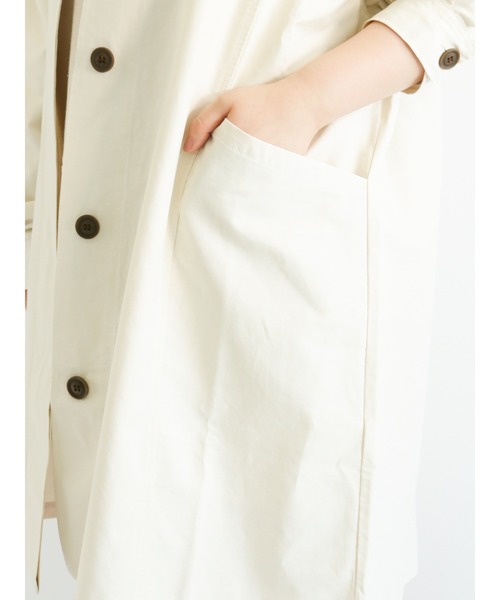 Samansa Mos2（サマンサ モスモス）の「ステンカラーコート（ステンカラーコート・レディース・カーキ/キナリ/ネイビー/ベージュ・ﾌﾘ-）」の10枚目の写真