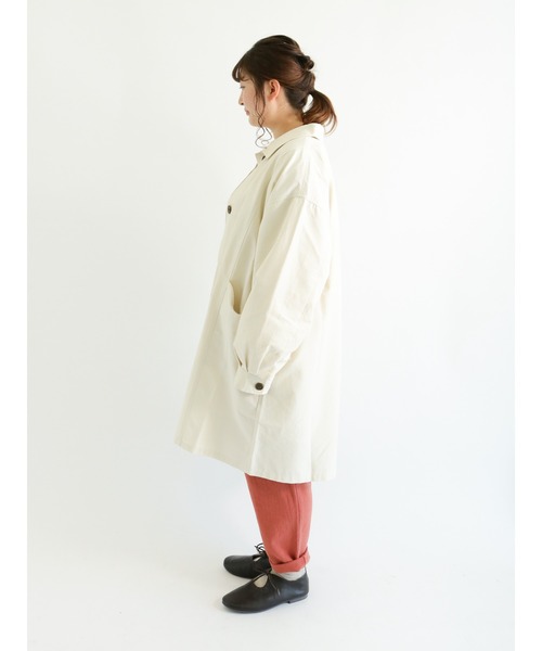 Samansa Mos2（サマンサ モスモス）の「ステンカラーコート（ステンカラーコート・レディース・カーキ/キナリ/ネイビー/ベージュ・ﾌﾘ-）」の9枚目の写真