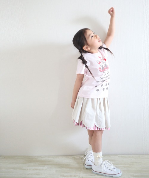 KP（ケーピー）の「【WEB限定】mimiちゃんとドット柄プリント半袖Tシャツ(100-160cm)（Tシャツ/カットソー・キッズ・オフホワイト/ピンク・140cm/110cm/160cm/100cm/150cm/120cm/130cm）」の10枚目の写真