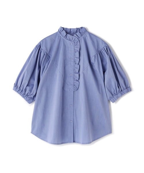 N.（N. Natural Beauty Basic）（エヌエヌナチュラルビューティーベーシック）の「◆アシメフリルネックブラウス（シャツ/ブラウス・レディース・ブラック/オフホワイト/ブルー/ストライプ・MEDIUM）」の22枚目の写真