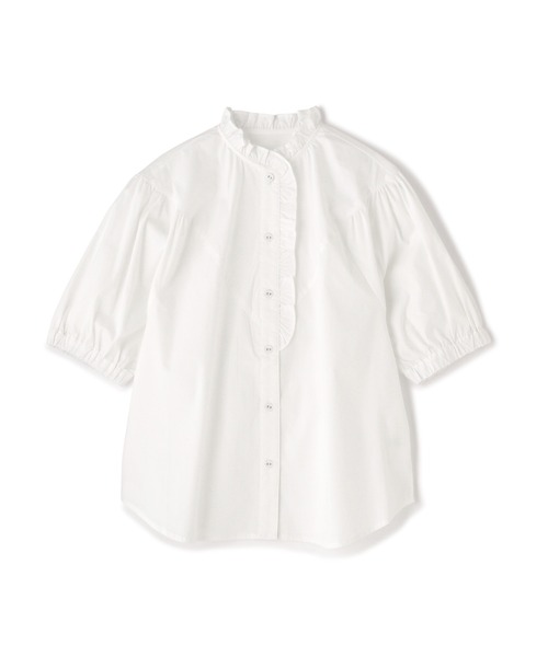 N.（N. Natural Beauty Basic）（エヌエヌナチュラルビューティーベーシック）の「◆アシメフリルネックブラウス（シャツ/ブラウス・レディース・ブラック/オフホワイト/ブルー/ストライプ・MEDIUM）」の18枚目の写真